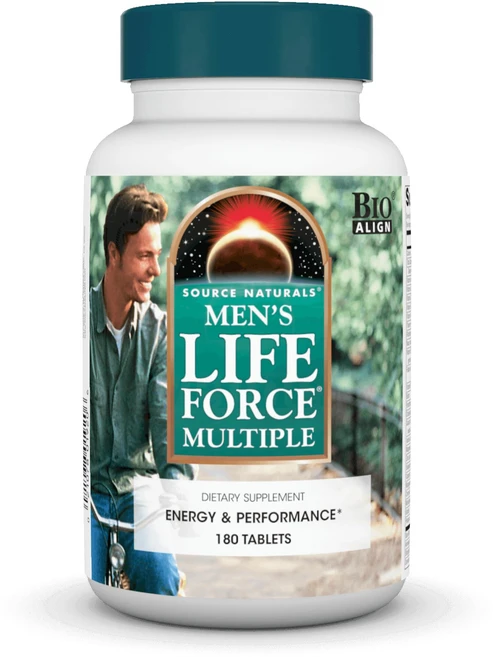 Source Naturals Men's Life Force 남성 종합비타민 멀티비타민 면역 건강 비타민 미네랄 영양제, 1개, 180정 - 쿠팡