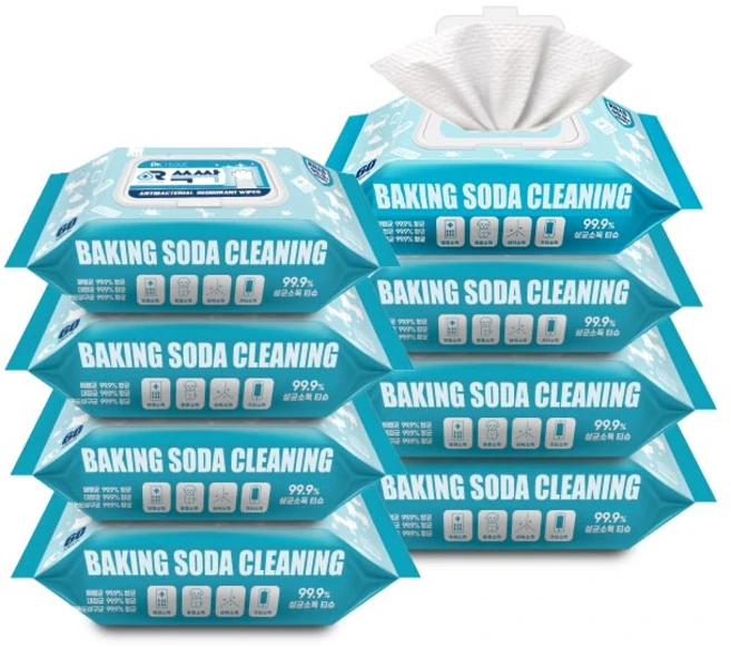 닥터쓱싹 반려동물 안심성분의 청소티슈 8개 배변 위생 소독 냄새제거 얼룩자국 제거 강아지 고양이 소독티슈 - 쿠팡