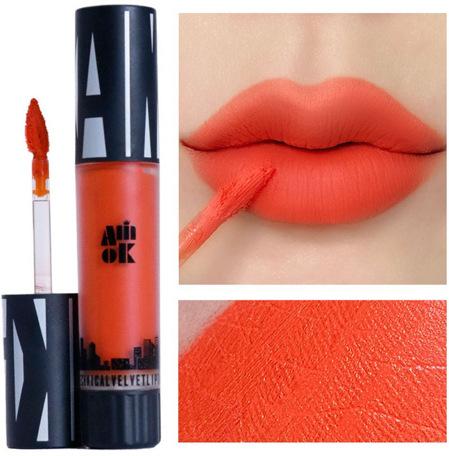 아미옥 유니크 테크니컬 벨벳 립 틴트 매트 피니쉬 립무스, 08팝걸, 1개