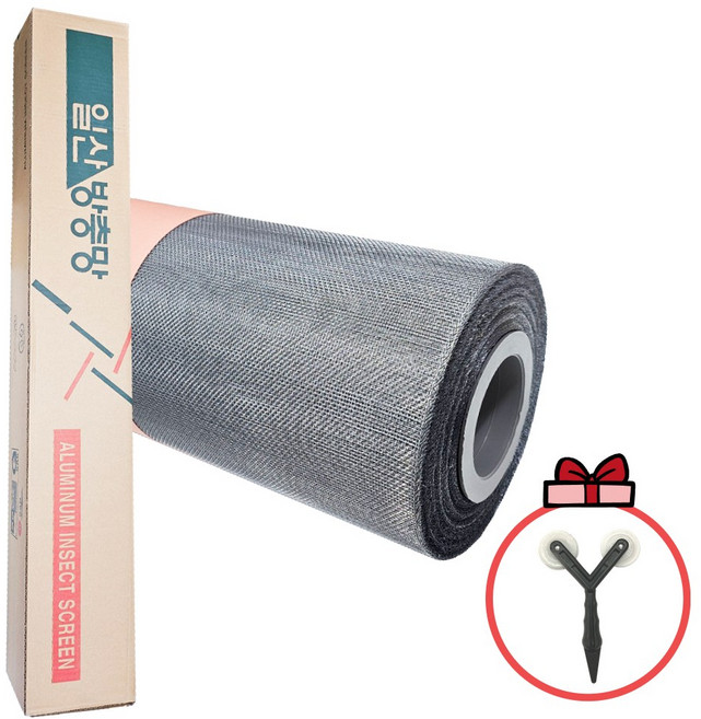 알루미늄방충망 국산 1롤 30M, 일산금망(국산), 폭24(60cm)x30M, 1개