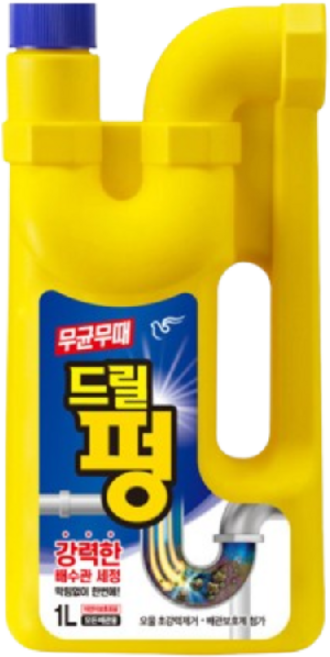 드릴펑 1L 4개 배수구 배수관클리너 뚫어뻥유분용해제
