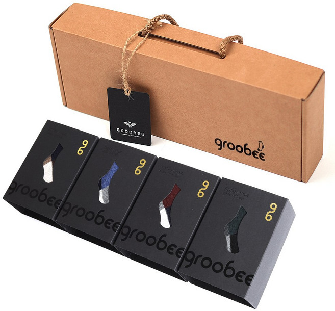 그루비 양말선물세트 4켤레 (남성A-스텐다드)