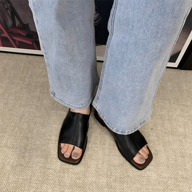 COSYEVNO 여성 샌들 미들힐 오픈토 슬링백 데일리슈즈 LFHlx-7