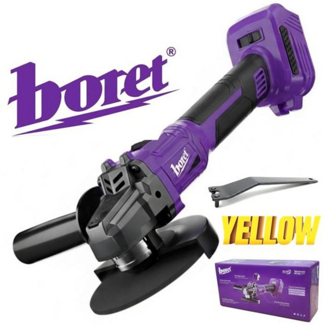 디월트 호환 보레트 충전 무선 핸드 그라인더 본체만 베어툴 속도조절 글라인더 4인치 5인치 충전식 전동 앵글 전기 휴대용 그라인드 줄눈 타일 바닥 125mm 철근 인테리어 현장용, 1세트