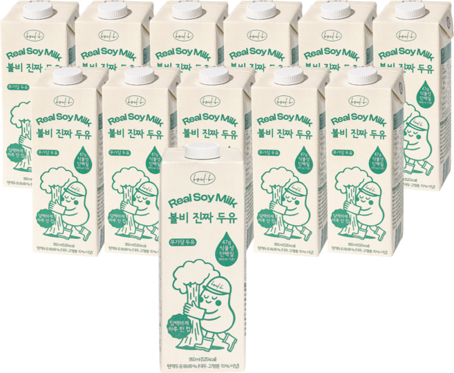 볼비 진짜두유, 12개, 950ml