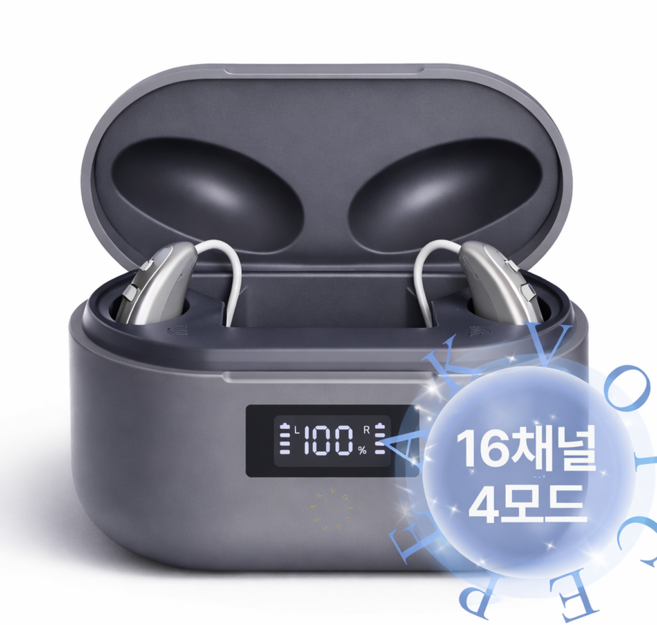 음성증폭기 16채널 귀걸이형 26년4월 최신형 미국 FDA 등록 디지털 간편충전 11단계음량조절 부모님선물 음성은 증폭 소음은 제거한 초소형 1년무상서비스 당일발송, 1세트