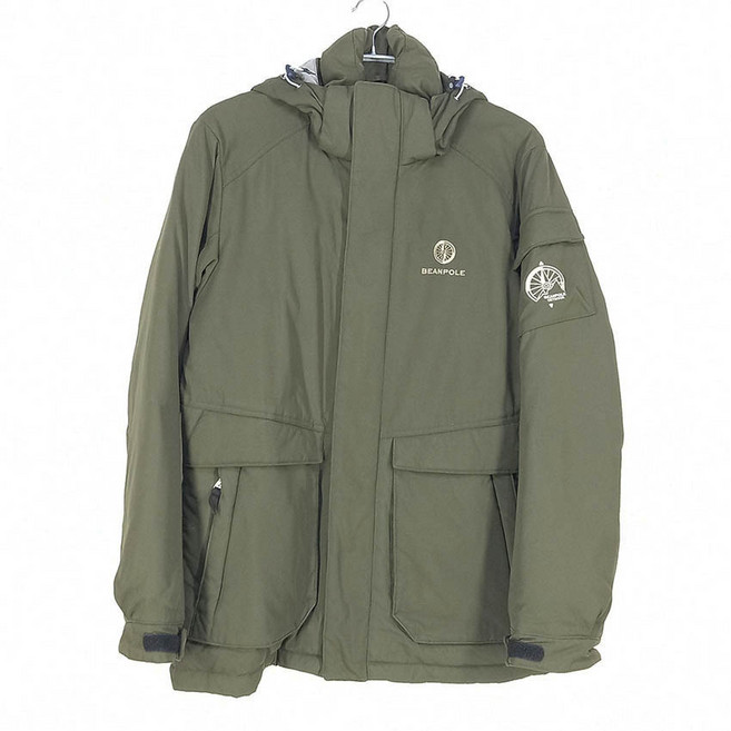 빈티지다온 빈폴 남성 후드탈부착 다운 야상패딩 카키100