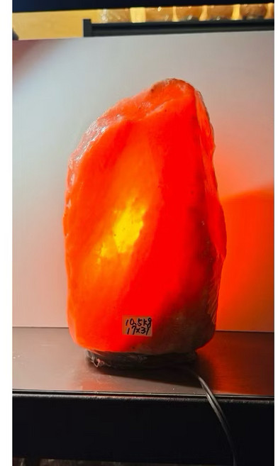 鴿血紅鹽燈，9.5kg原礦，能量強，小夜燈, 加粗三段式自動斷電保險絲安全電線