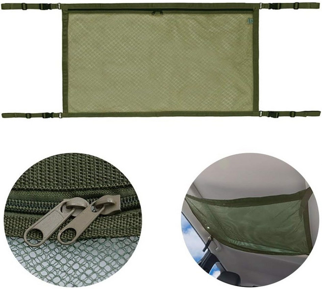 HOSTK 차량 천장 보관용 메쉬 백, 1개