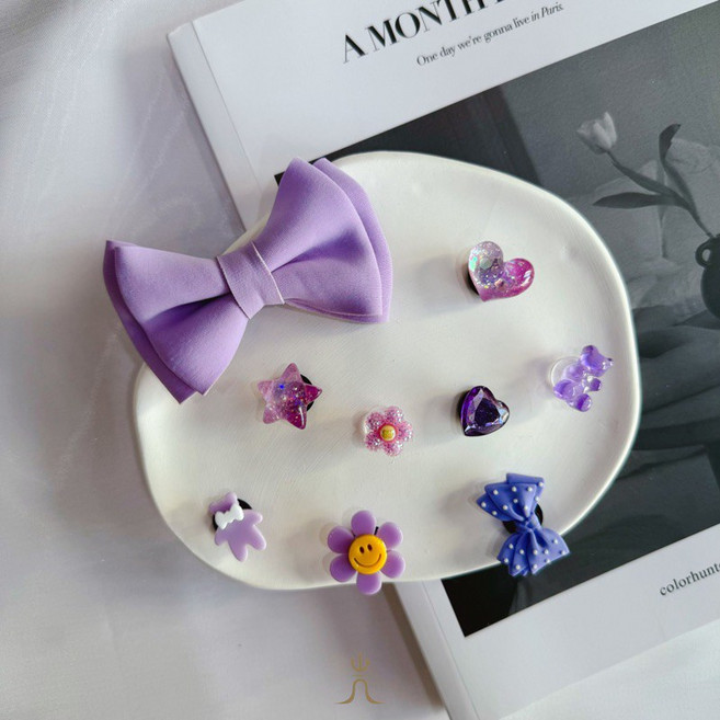 Crocs 鞋扣蝴蝶結系列九件組