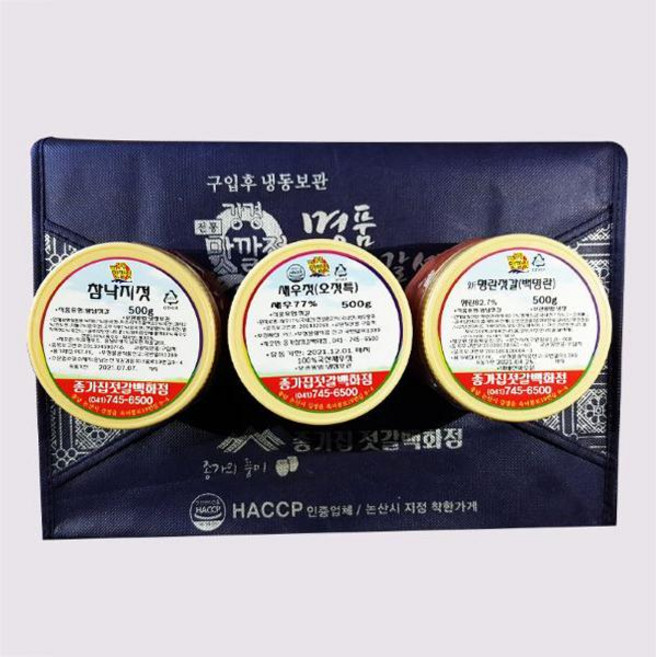 종가집젓갈 고급형 3종 선물세트(500gx3종), 1개, 500g