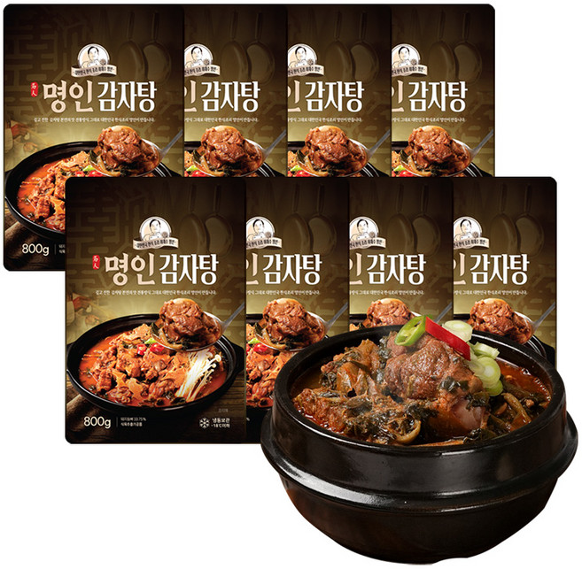 이가네식품 이재수명장 명인의 프리미엄 명인감자탕 1-2인분, 8개, 800g