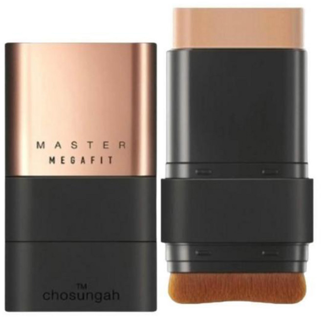chosungah MEGA FIT 柔滑粉底棒 持久光澤奶油肌 方便攜帶, LIGHT BEIGE, 1個