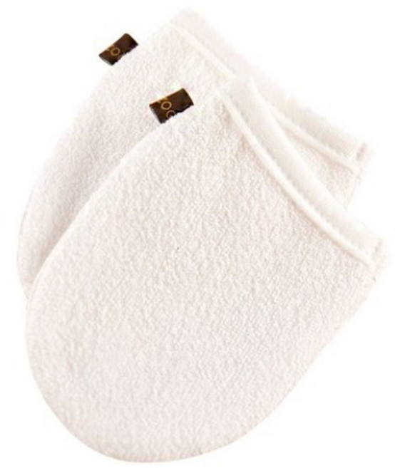 네츄라오가닉 밤부 양면 장갑 세안타올 2p, 아이보리, 1개