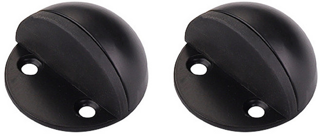 PUREGO 무타공 반달 도어스토퍼, 블랙, 2개