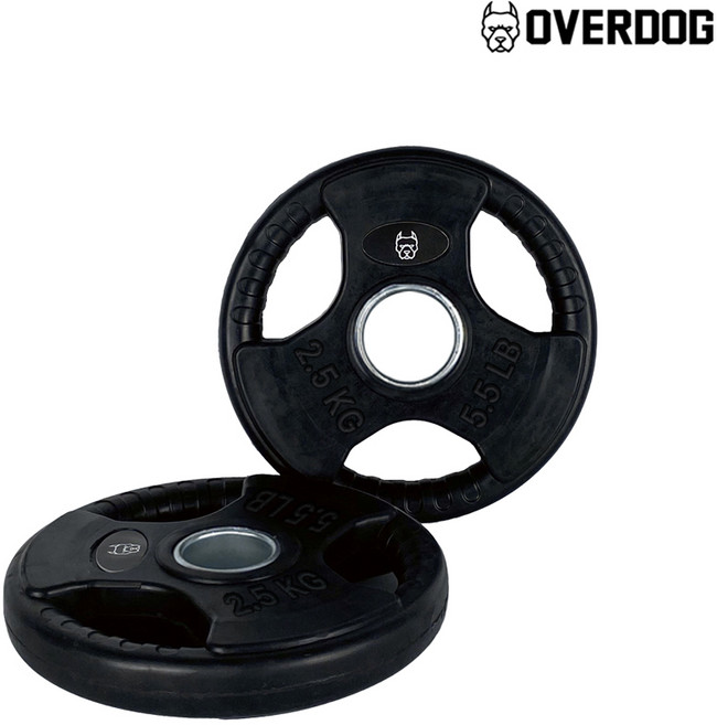 오버독 중량유광원판 (중량봉용), 2개, 중량봉용원판, 2.5kg