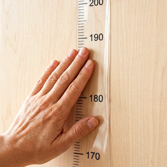 피아루네 키재는 벽 스티커, 투명