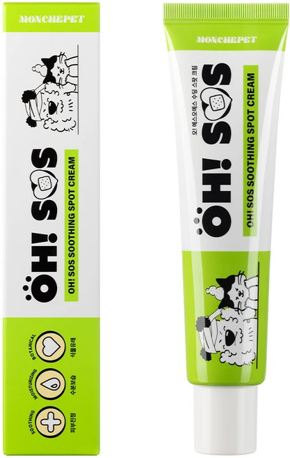 (가려움증+붉은기)몽셰펫 반려동물 진정 보습 피부연고 발사탕 곰팡이 습진 귀염증 발바닥갈라짐, 1개, 50ml - 쿠팡