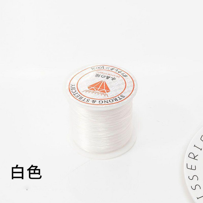 串珠彈力線 白色 約20米