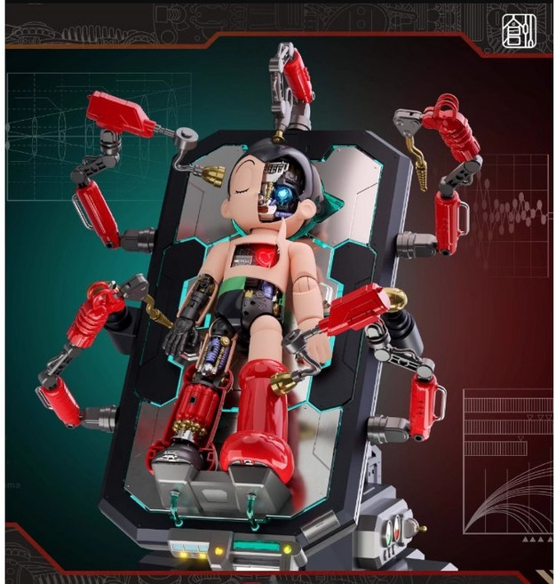 창모완 마동왕 우주소년 아톰 TRON Model-Kit SIMPLE LEVEL 프라모델, 일반버전, 1개