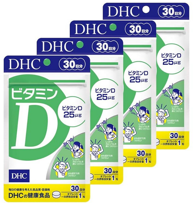 DHC 120일분 세트 비타민D 30일분 (30알) × 4개 세트, 30정