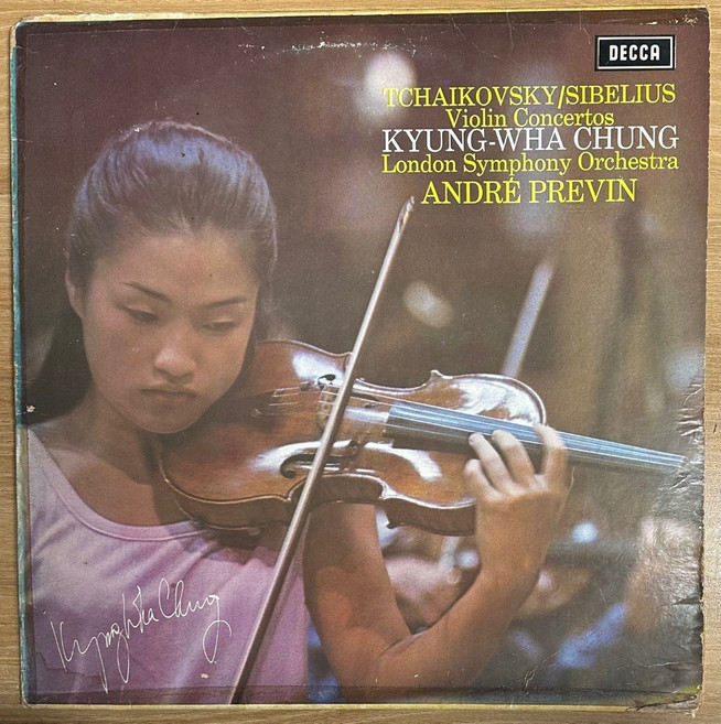 중고LP) Tchaikovsky/Sibelius - Violin Concertos (정경화 바이올린/Andre Previn지휘)(자켓EX-/음반NM)