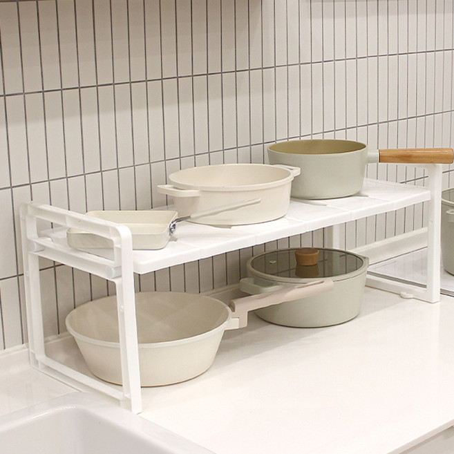 길이조절 하부장정리 싱크인 정리선반, 1개