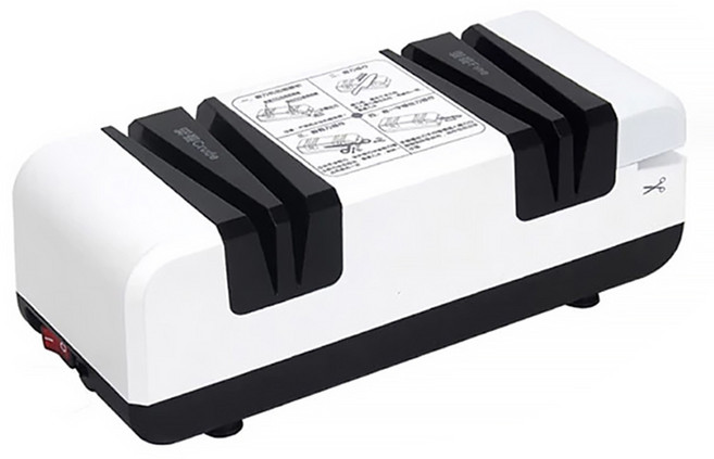 全自動磨刀神器 磨刀 磨剪刀 料理刀 廚房 電動磨刀器 磨刀石, 白黑, 1個