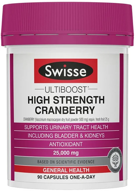 스위스 울티부스트 하이 스트렝스 크랜베리 25000mg 캡슐, 90정, 1개 - 쿠팡