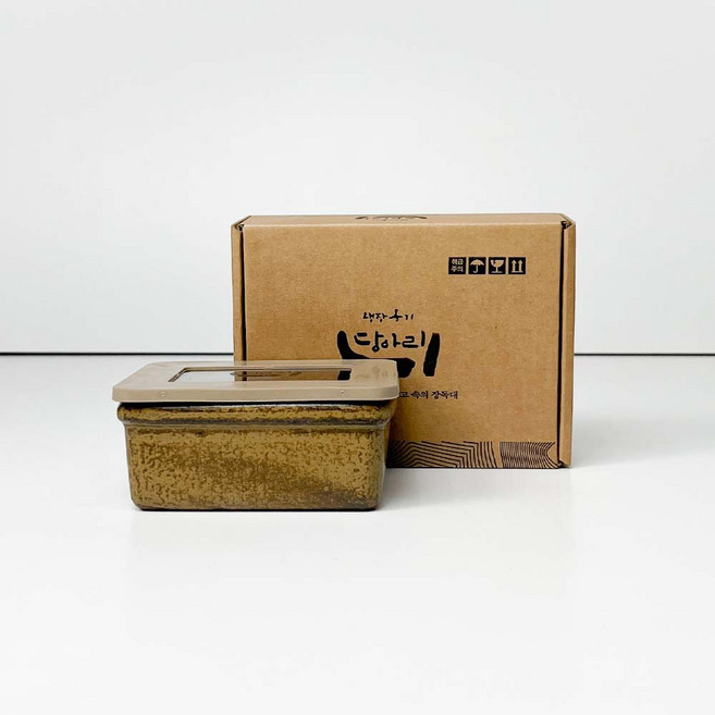 당아리 냉장고 정리 사각 옹기 항아리 김치통 반찬통 김장 선물세트, 종지형, 1개, 220ml