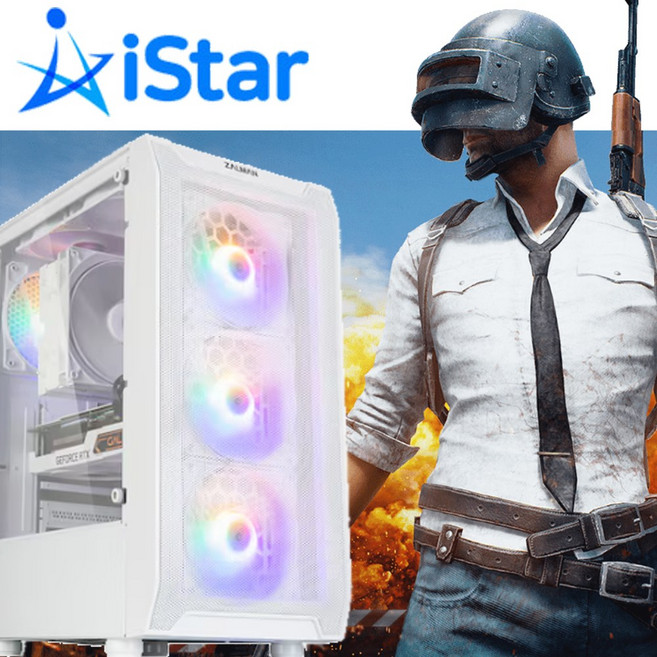 고사양 게이밍 컴퓨터 롤 피파 배그 발로란트 조립 PC 화이트, WIN11 Home, 256GB, 16GB, 통합 메모리, AMD5600 1660S A03번