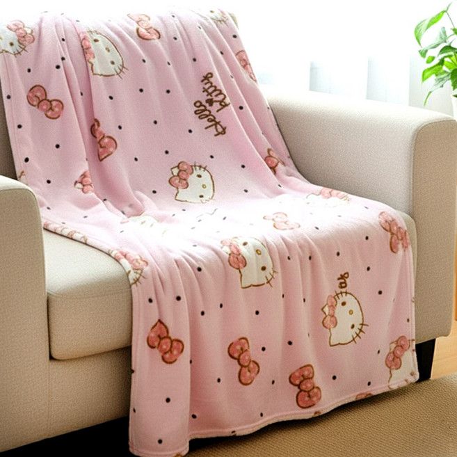 산리오 헬로키티 무릎담요 극세사 블랭킷 사무실 캠핑용
