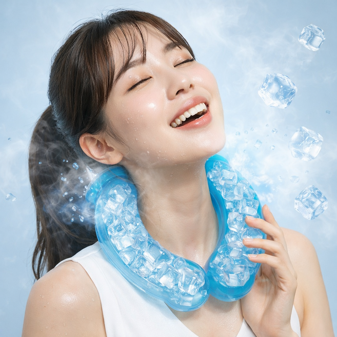 랑피드 오래가는 얼음 쿨링 넥밴드, 1개, 스카이블루