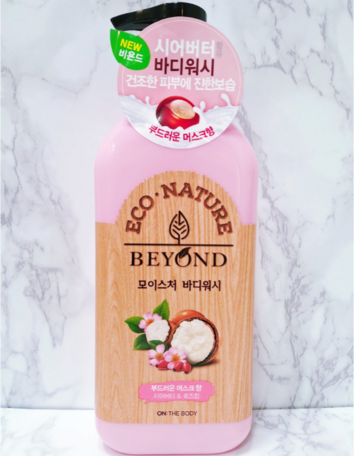 비욘드 에코네이처 시어버터 & 로즈힙 머스크향 모이스처 바디워시, 500ml, 1개