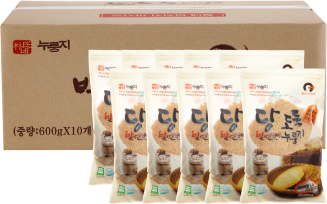 당도둑발아현미누룽지 (600g)_ 박씨네누룽지, 600g, 10개