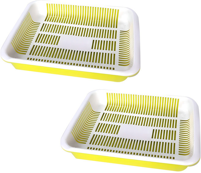 데코즈인 다용도 채반, 그린 + 화이트, 2개