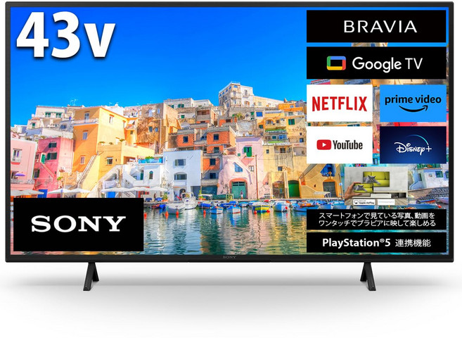 소니 (SONY) TV 43 인치 LCD 브라비아 KJ-43X75WL Google 4.5 다다미 이상 권장, 01 엔트리 모델