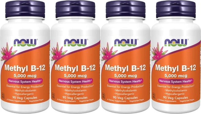 나우푸드 메탈 비타민 B12 5000mcg 베지캡슐, 90정, 4개 - 쿠팡
