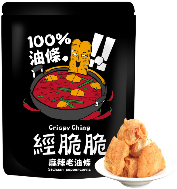 經脆脆 Crispy Ching 麻辣老油條 酥脆涮嘴 休閒零食 50g, 1個