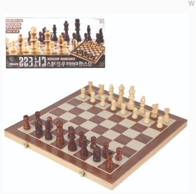 체스세트 원목 보드 39cm 와이드 보드 체스말 기물 킹스맨 모델 바니랜드 체스, 단일옵션