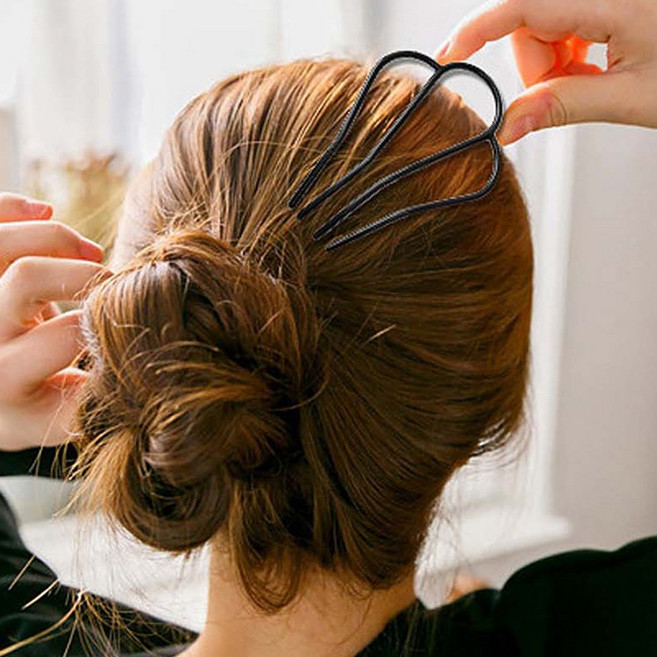 디엠몰 올림머리 고정핀 헤어 U핀 삼지창 머리핀