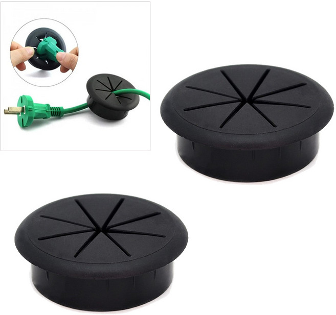 아이베란다 전선캡 홀캡 전기선 마감 덮게 커버, 2개, 블랙