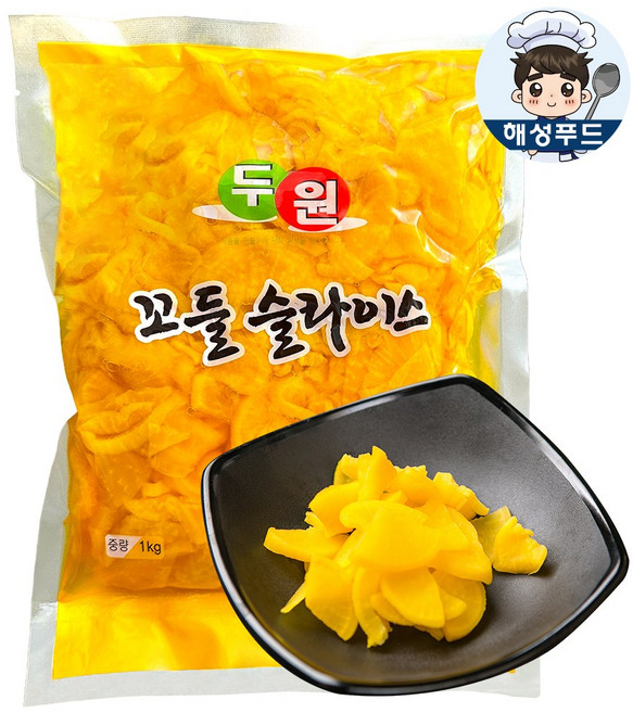 두원 꼬들슬라이스 단무지, 1kg, 1개