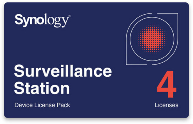 Synology Surveillance Station 網路攝影機授權包, 1個, Synology IPCAM 授權 4CH