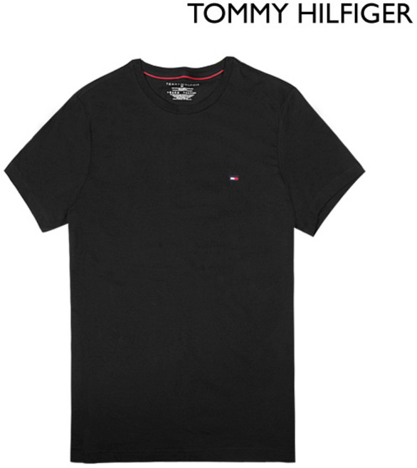 타미힐피거 반팔티 커플 티셔츠 남여공용 T3139 크루넥 블랙