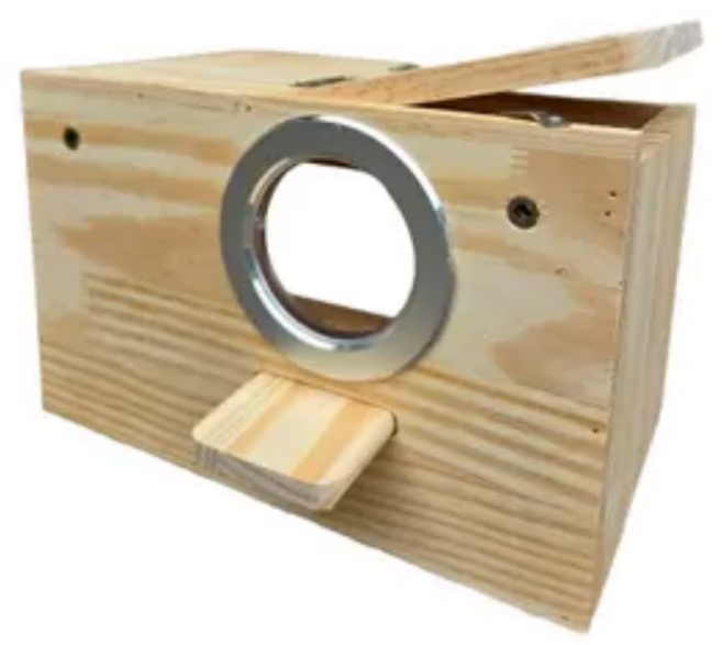 예쁜 둥지 새집/창문형3019 좌 우 잉꼬 앵무 십자매 나무 알통 은신처 둥지 부화통 알품는통, 잘 보이는 둥지 알통 3017, 1개