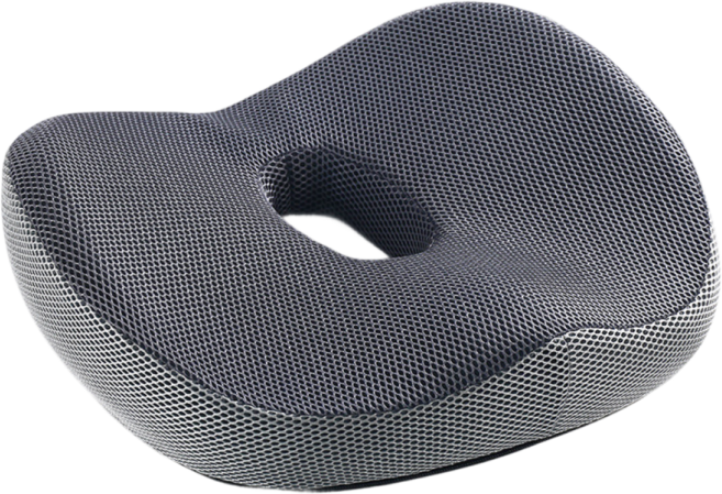벨라스 인체공학 메모리폼 도넛방석 엉덩이 쿠션, 그레이