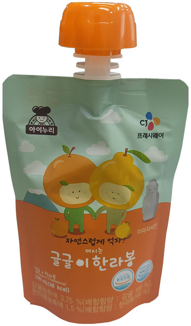 아이누리 마시는 귤귤이 한라봉 주스, 100ml, 40개