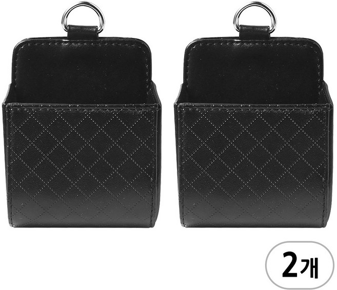 송풍구 수납포켓 B타입, 블랙, 2개