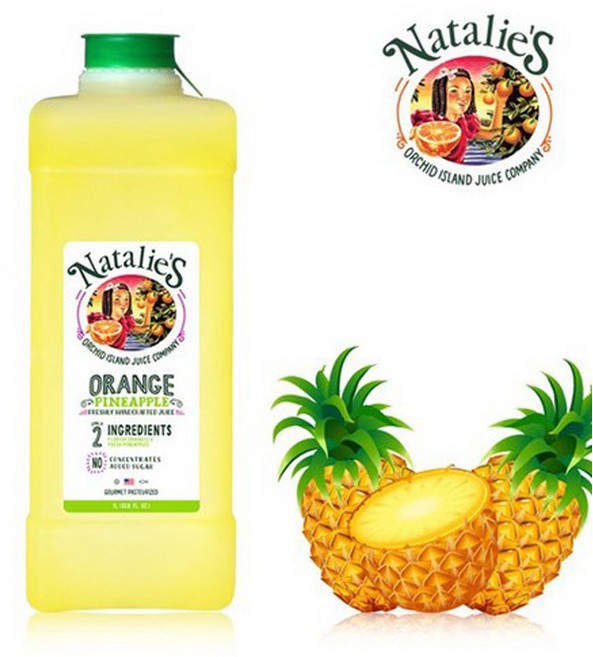 100% 착즙 나탈리스 오렌지 파인애플 주스, 1개, 1L